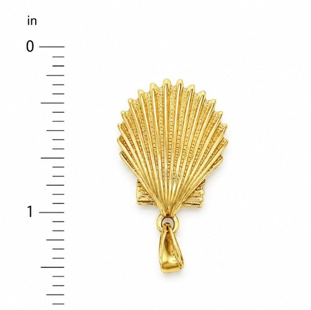 14k Yellow Shell Estate Pendant