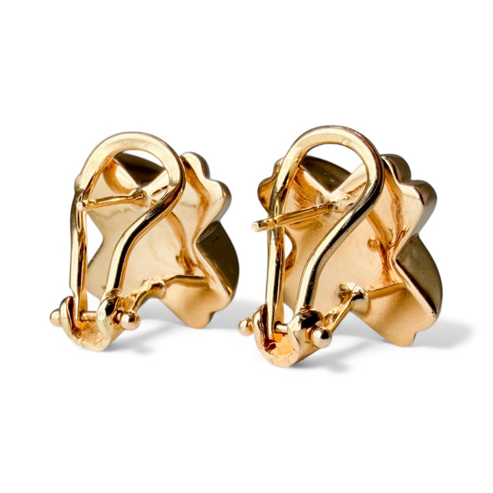 14k Yellow Gold Lever Back Estate Earrings