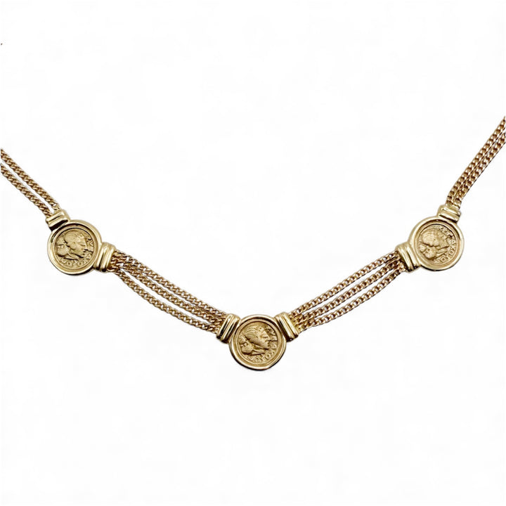 14k Yellow Gold Collar Estate Necklace