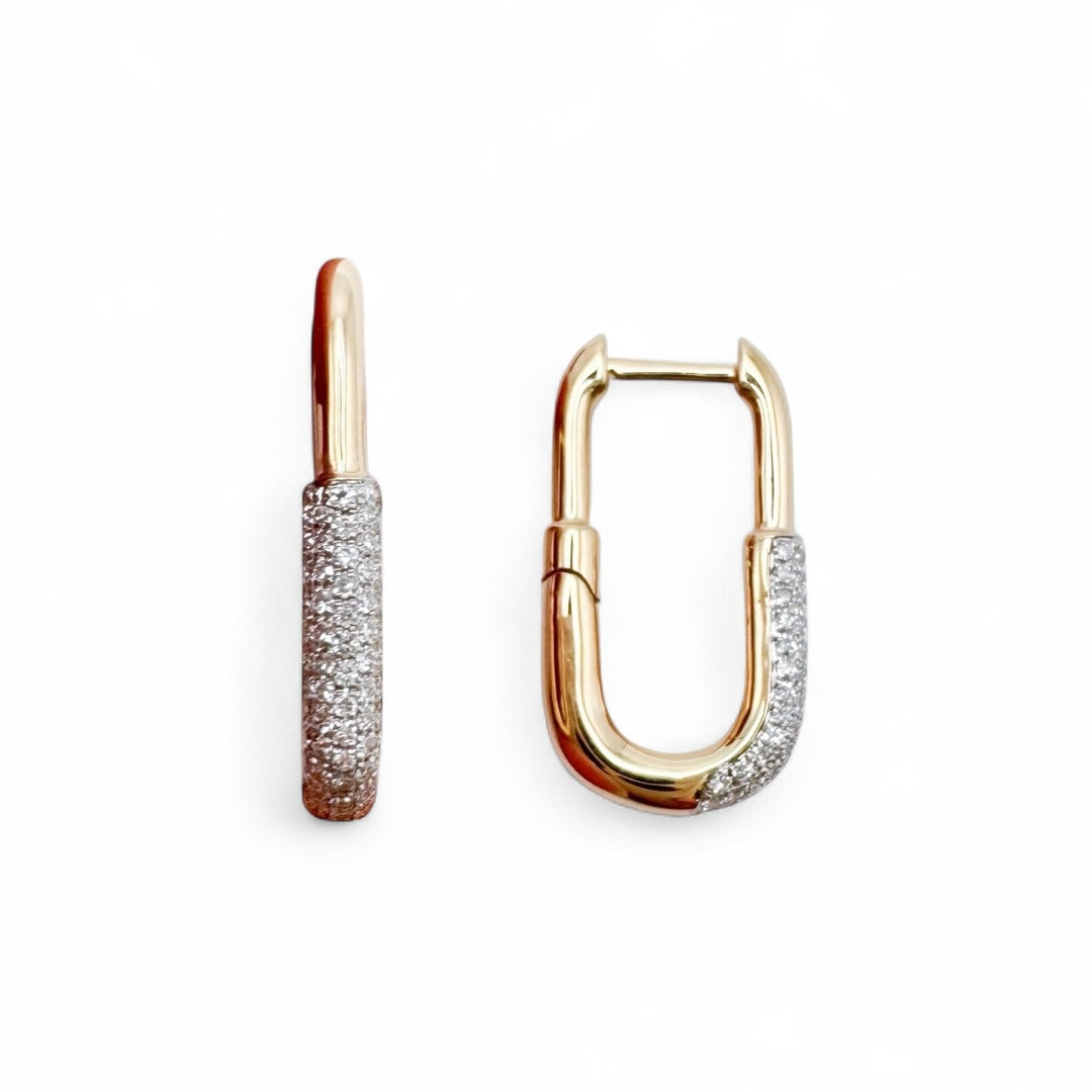 14k Yellow Gold Diamond Earrings 0.29 cttw