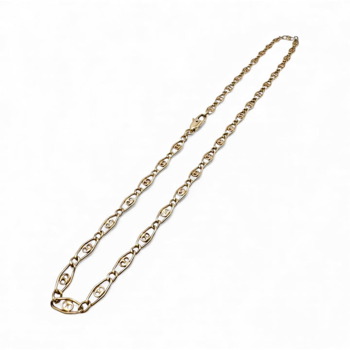 14k Yellow Gold Fancy Link Estate Chain
