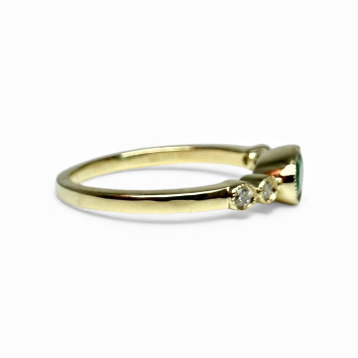 14k Yellow Gold Emerald Estate Ring