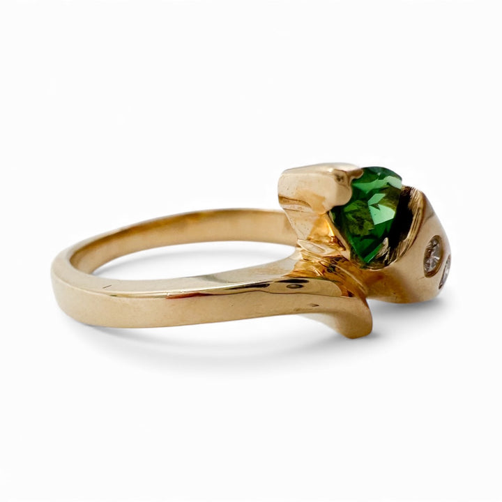14k Yellow Gold Tsavorite Estate Ring
