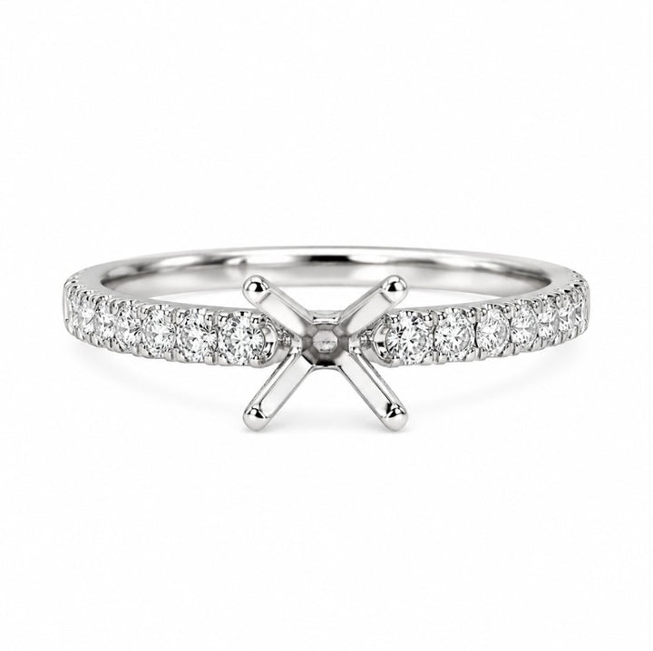 14k White 0.50ctw Diamond Wedding Band