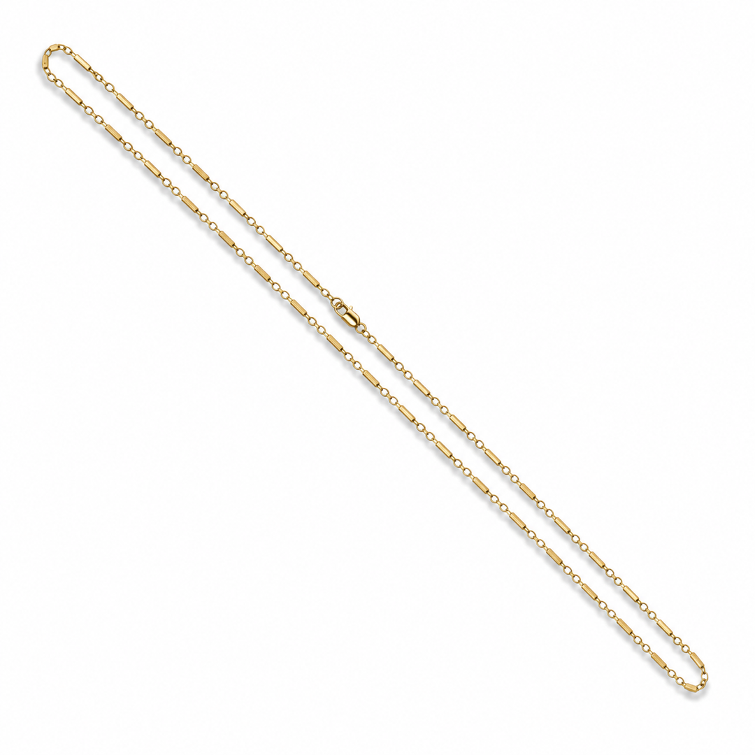 14k Yellow Gold Baguette Chain