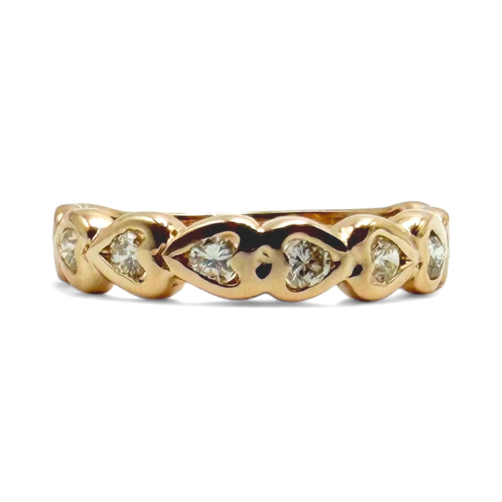 14k Yellow Gold Heart Estate Ring