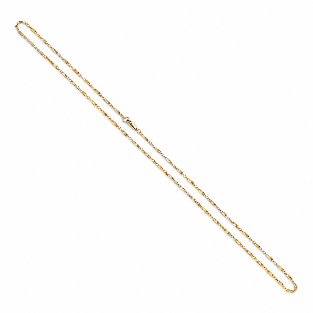 14k Yellow Gold Baguette Chain