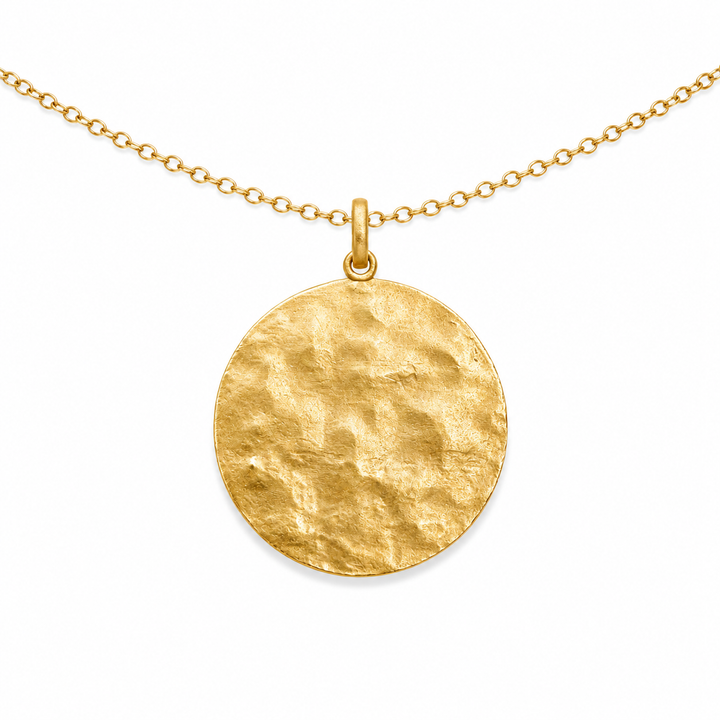 14k Yellow Gold Circle Diamond Pendants