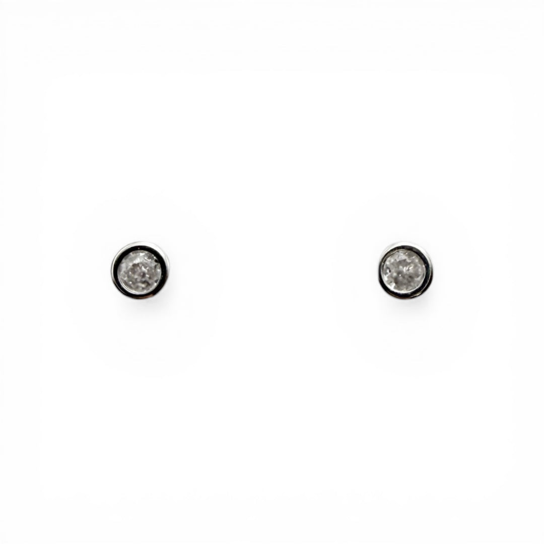 14k White Gold Stud Children&