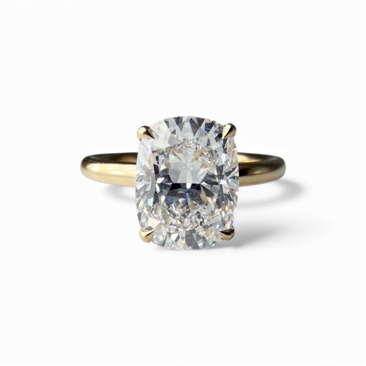 14k Yellow Gold Solitaire Lab Grown Diamond Engagement Ring