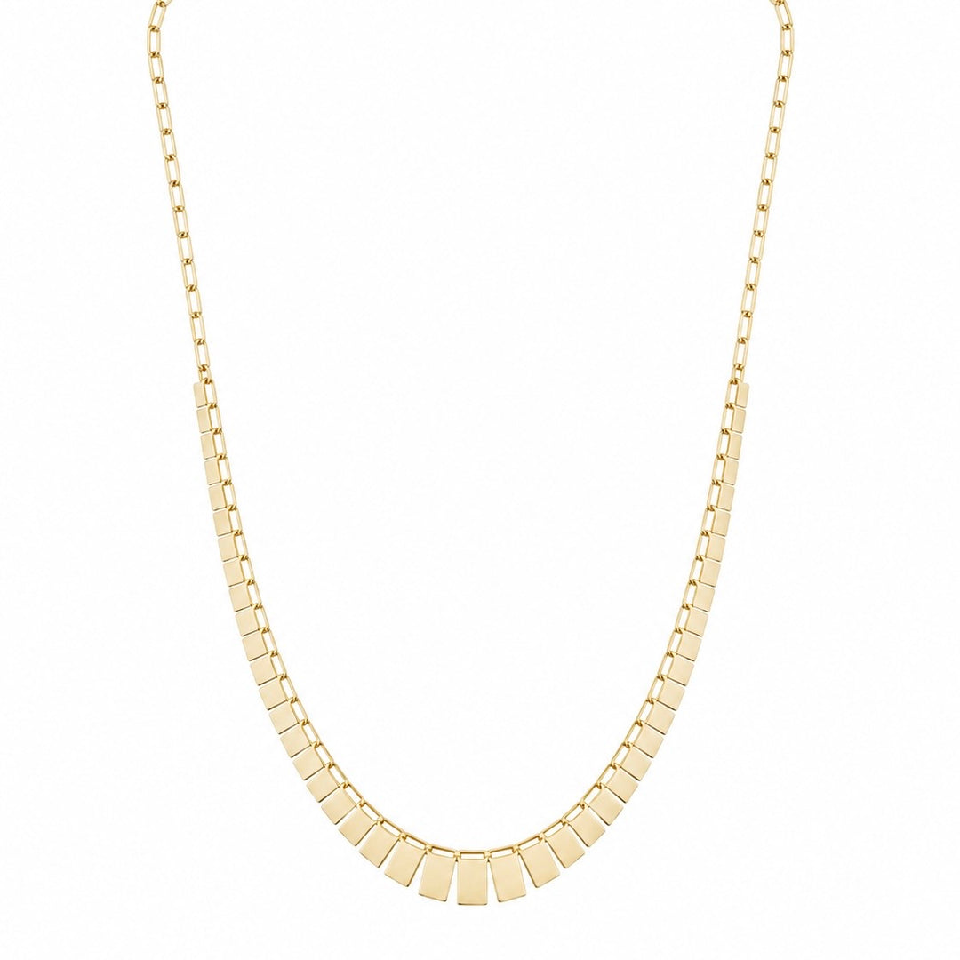14k Yellow Flat Bar Link Estate Chain