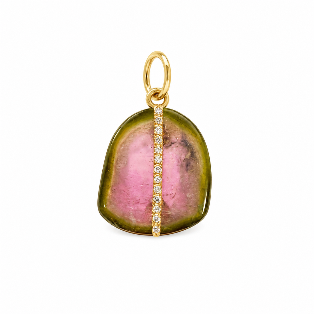 14k Yellow Gold Tourmaline Pendant