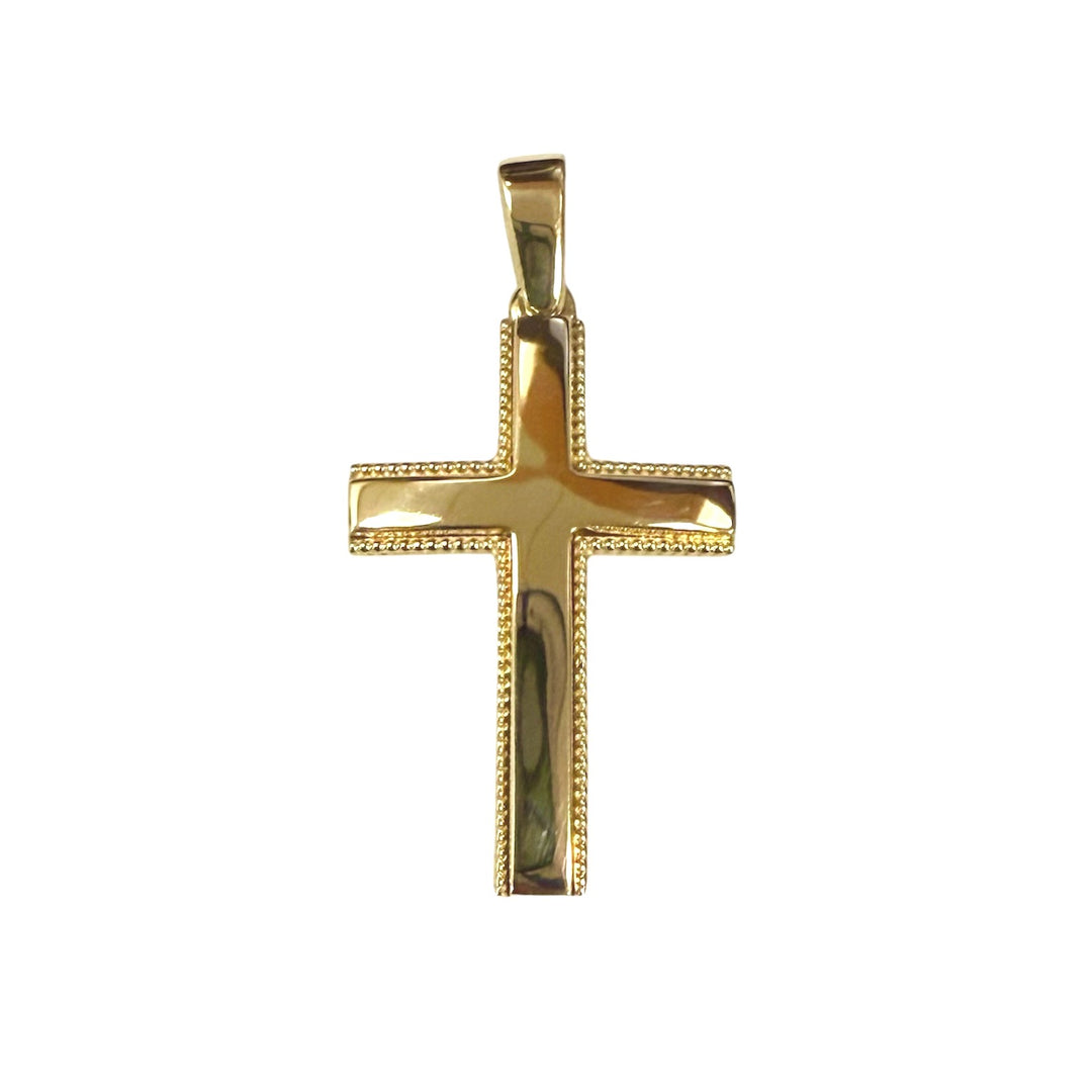 14k Yellow Gold Cross Charm