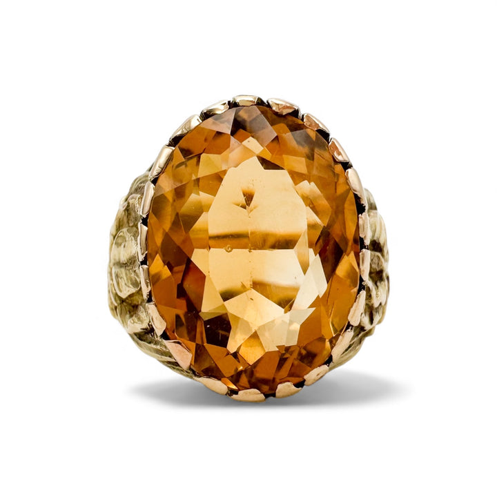 14k Yellow Gold Citrine Estate Ring
