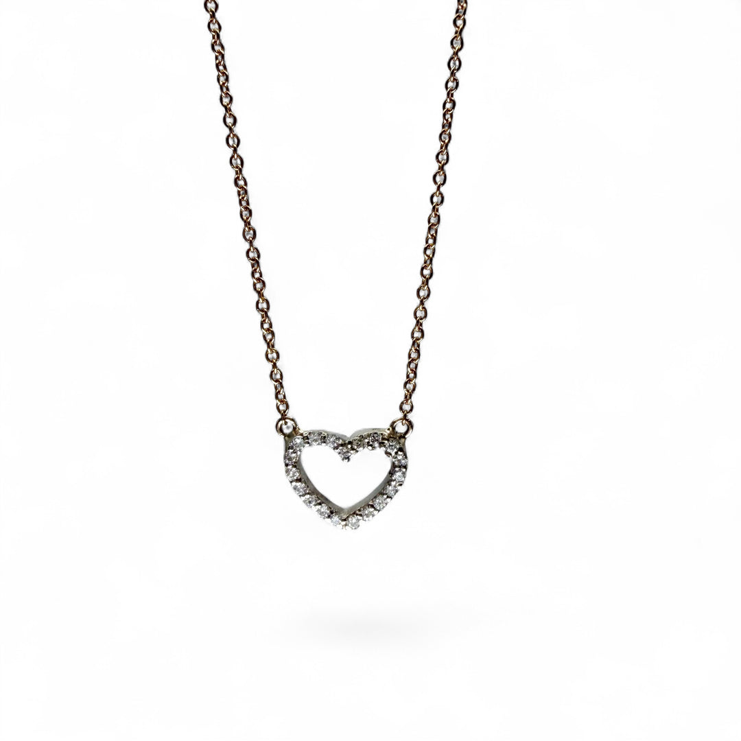 14k Two Tone Diamond Necklace