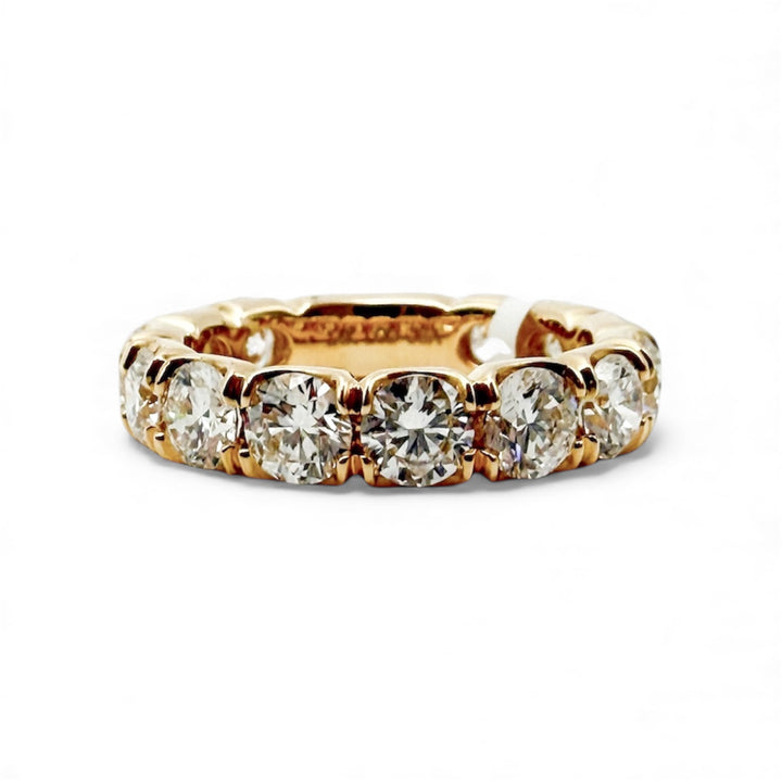 14k Yellow Gold Common Prong Lab Grown Diamond Wedding Band