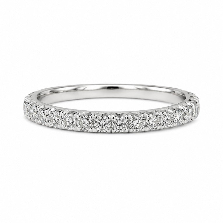 14k White Shared Prong 0.35ctw Diamond Wedding Band