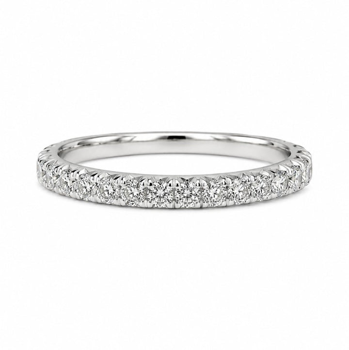 14k White Shared Prong 0.35ctw Diamond Wedding Band