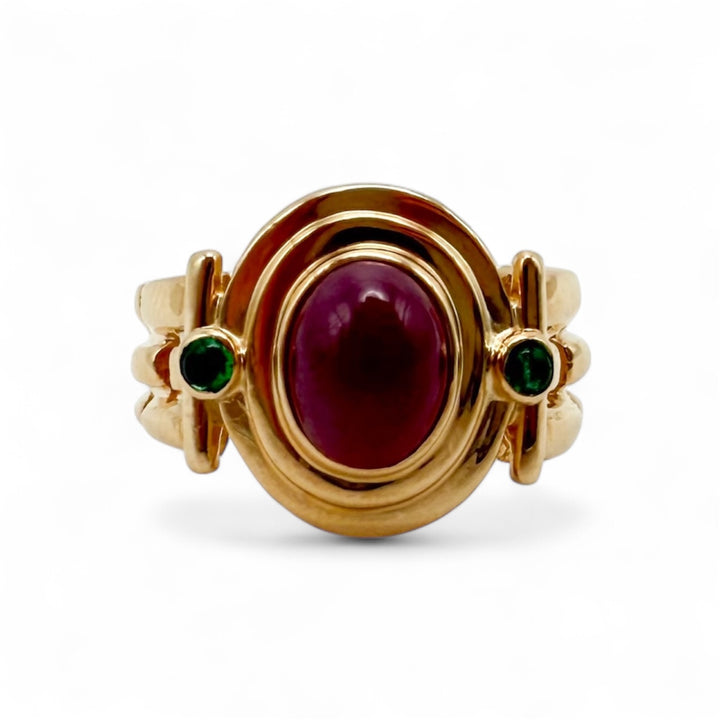 14k Yellow Gold Gemstone Ring Estate Ring