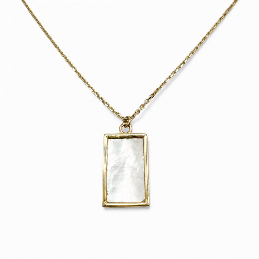 14k Yellow Gold Bar Necklace