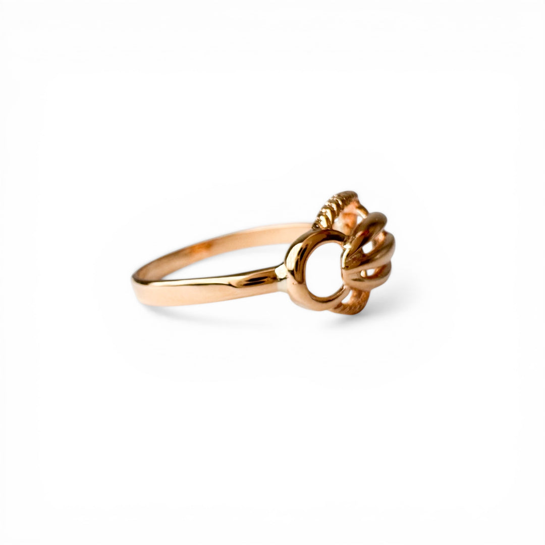 14k Yellow Gold Geometric Estate Ring