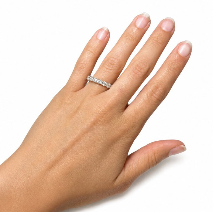 Estate 14k White Diamond Eternity Band