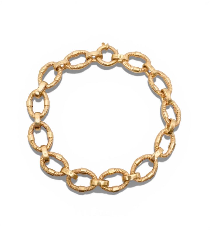 18k Yellow Gold Open Link Estate Bracelet