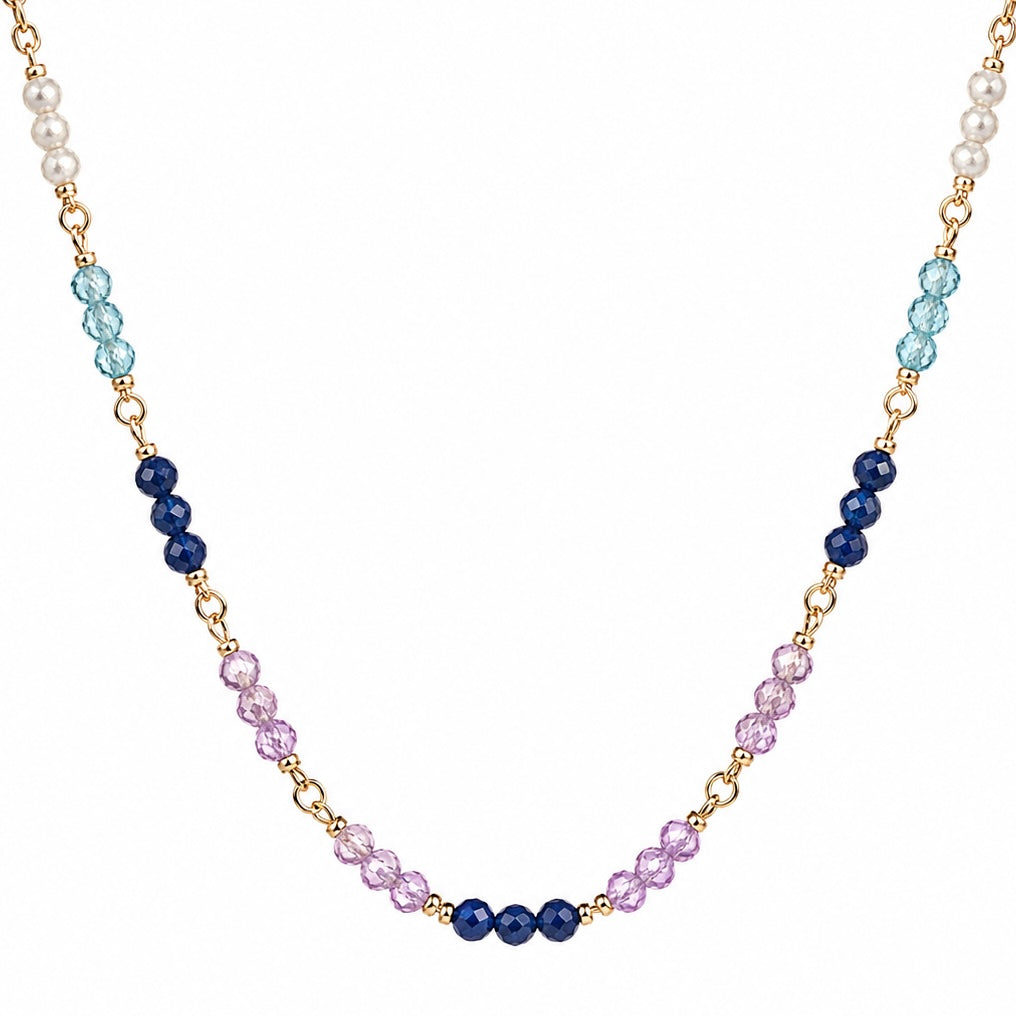 14k Yellow Gold Gemstone Necklace