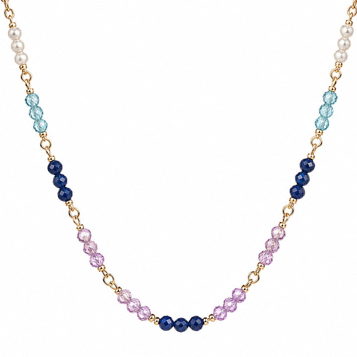 14k Yellow Gold Gemstone Necklace