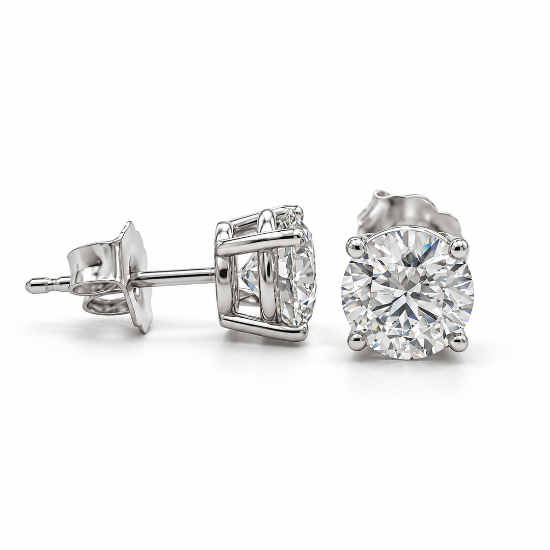 14k White Lab Grown Diamond Earrings 1.48cttw