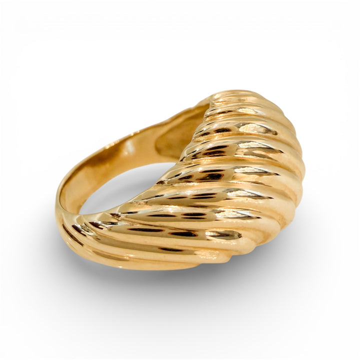14k Yellow Gold Dome Estate Ring