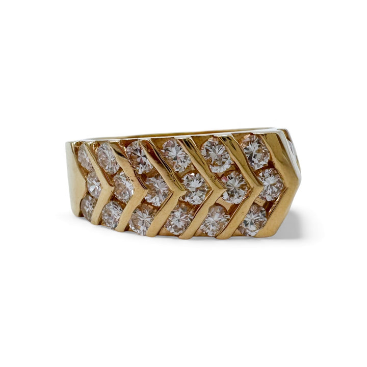 18k Yellow Gold Diamond Estate Ring