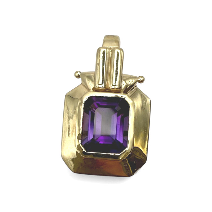 14k Yellow Gold Estate Amethyst Pendant