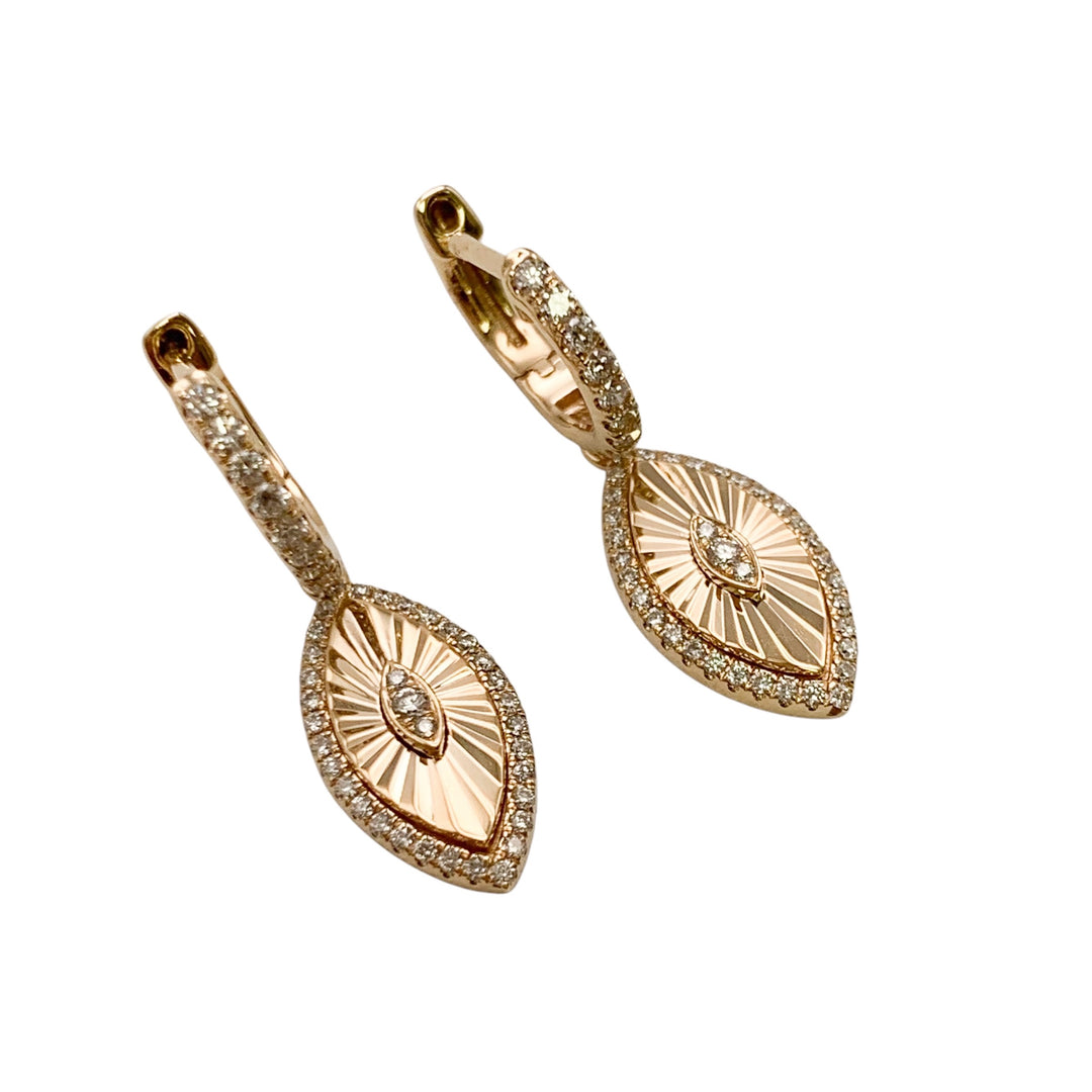 14k Yellow Gold Lab Grown Diamond Earrings 0.36 cttw
