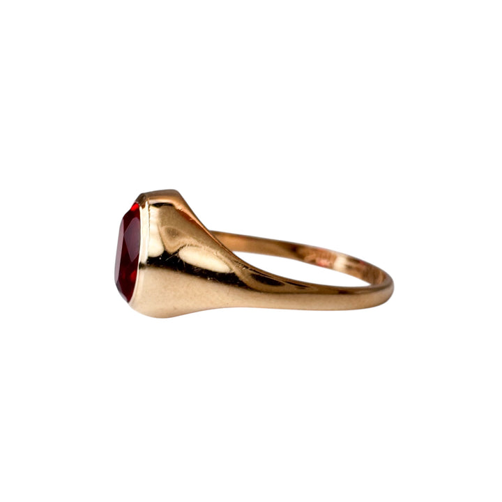 10k Yellow Gold Synthetic Ruby Estate Ring