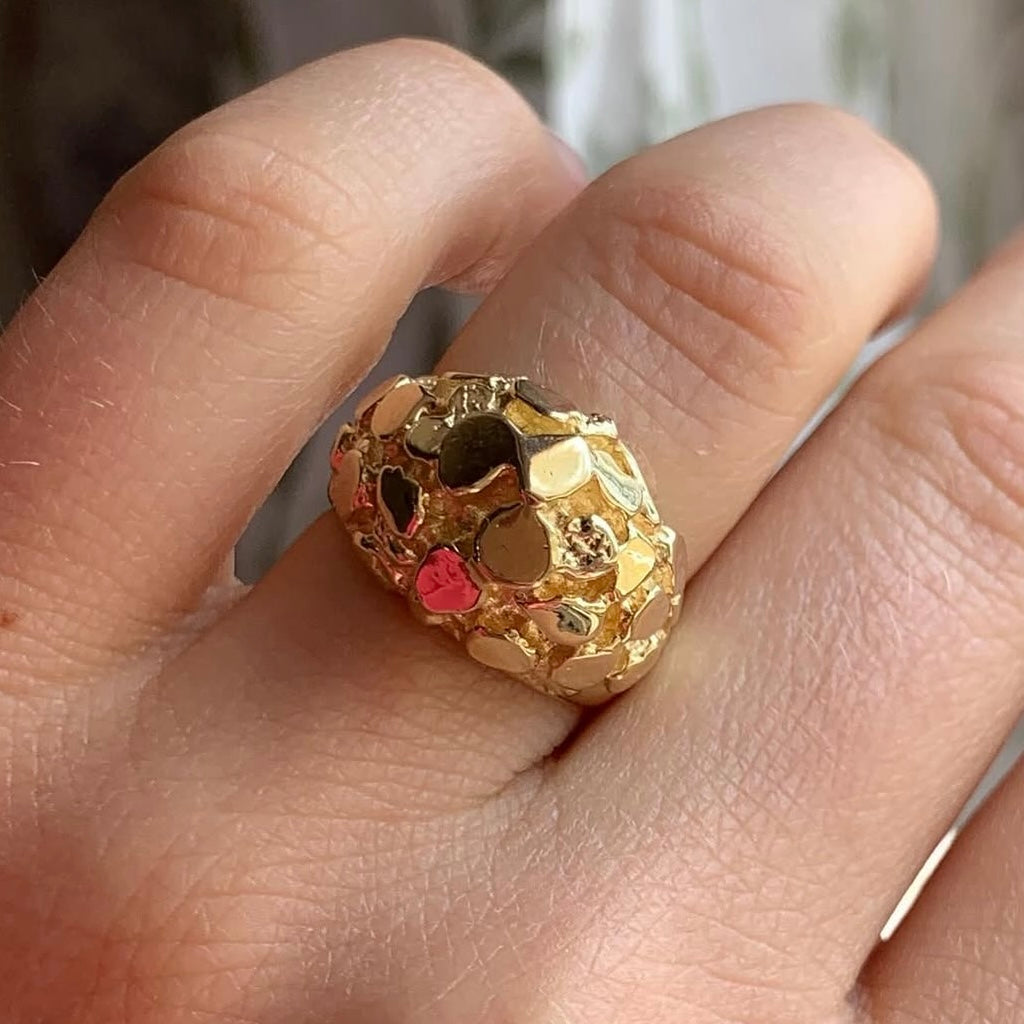 14k Yellow Gold Estate Nugget Ring