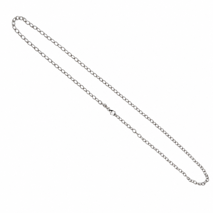 14k White Gold Open Link Chain