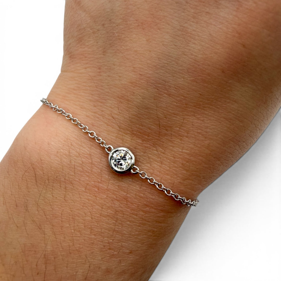 14k White Gold Lab Grown Diamond Bracelet 0.33 cttw