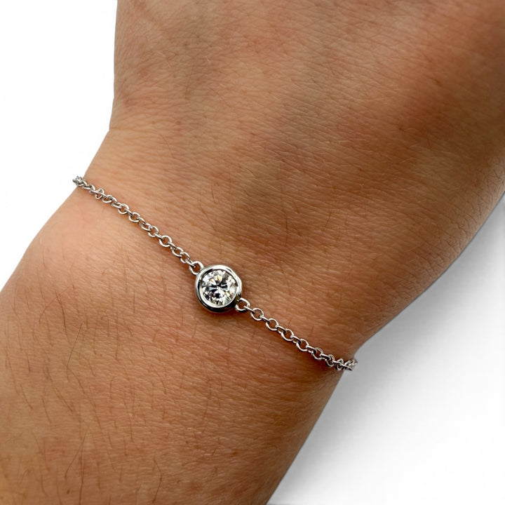 14k White Gold Lab Grown Diamond Bracelet 0.33 cttw