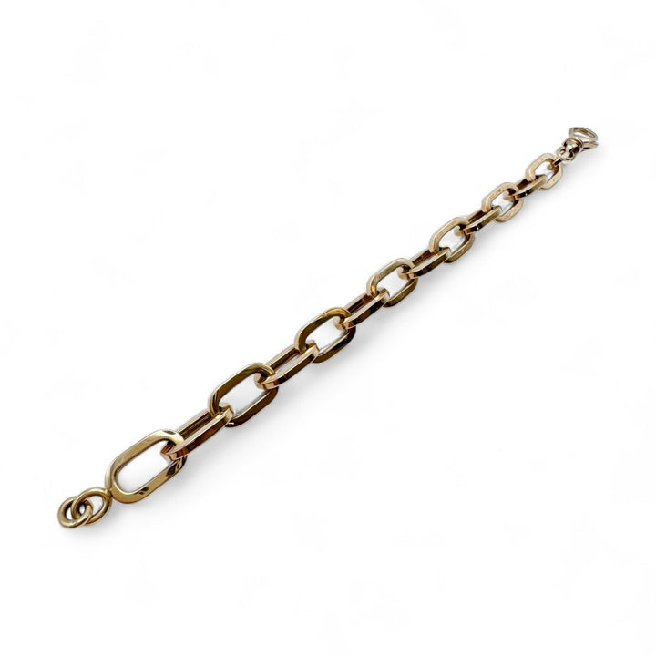 18k Yellow Gold Oval Link Estate Bracelet