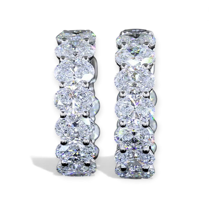 14k White Gold Lab Grown Diamond Earrings 2.03cttw