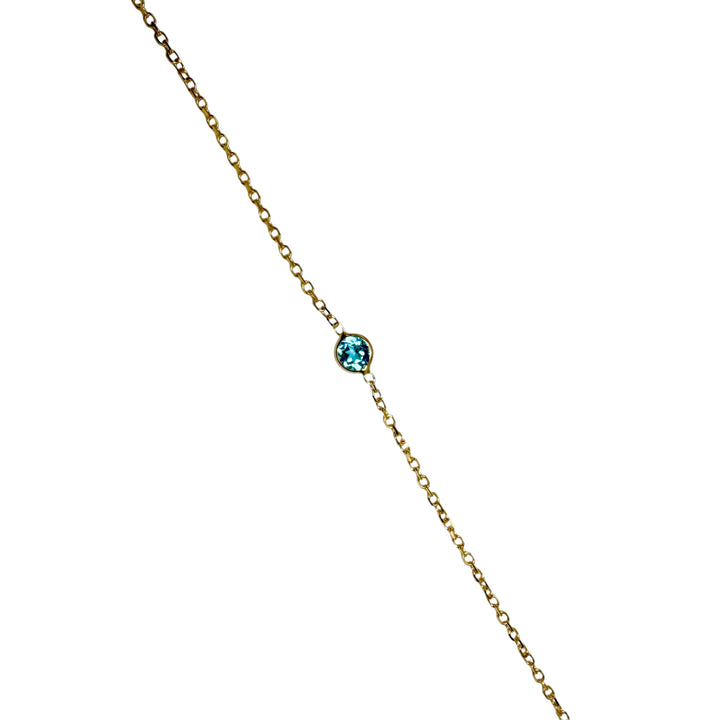 14k Yellow Gold December Birthstone Bracelet