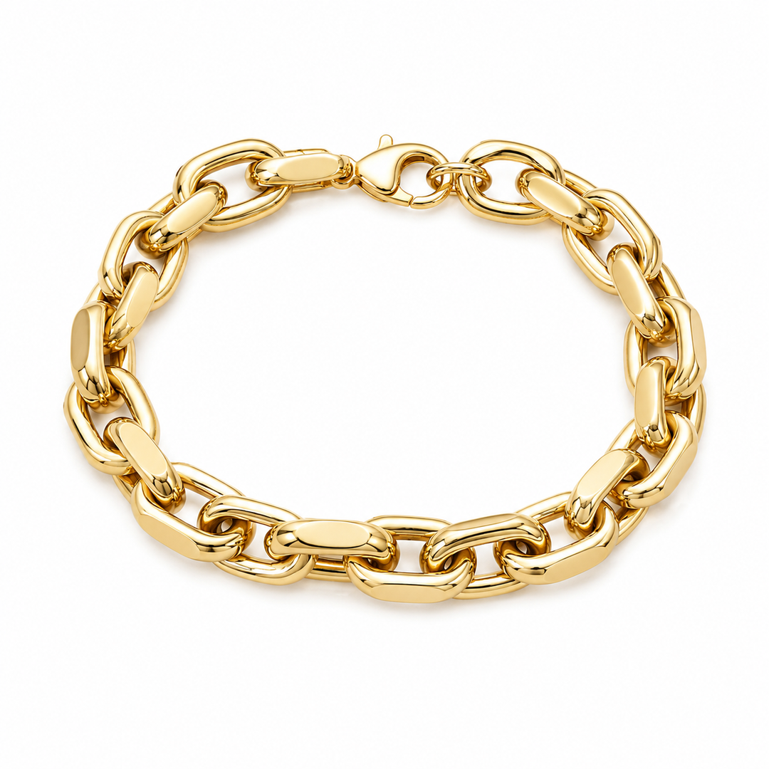 14k Yellow Gold Fancy Link Bracelet
