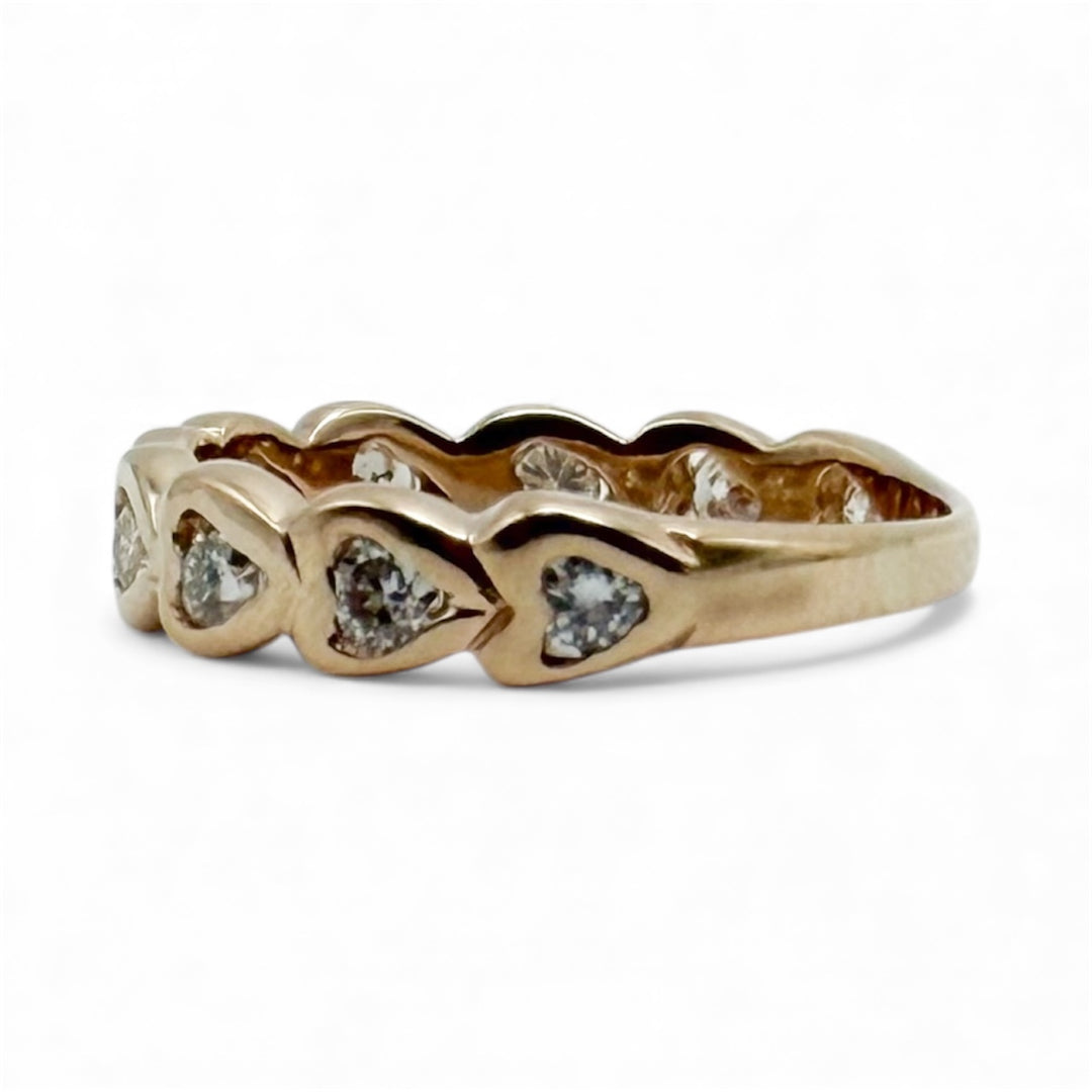 14k Yellow Gold Heart Estate Ring