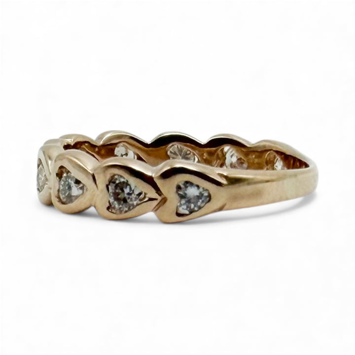 14k Yellow Gold Heart Estate Ring