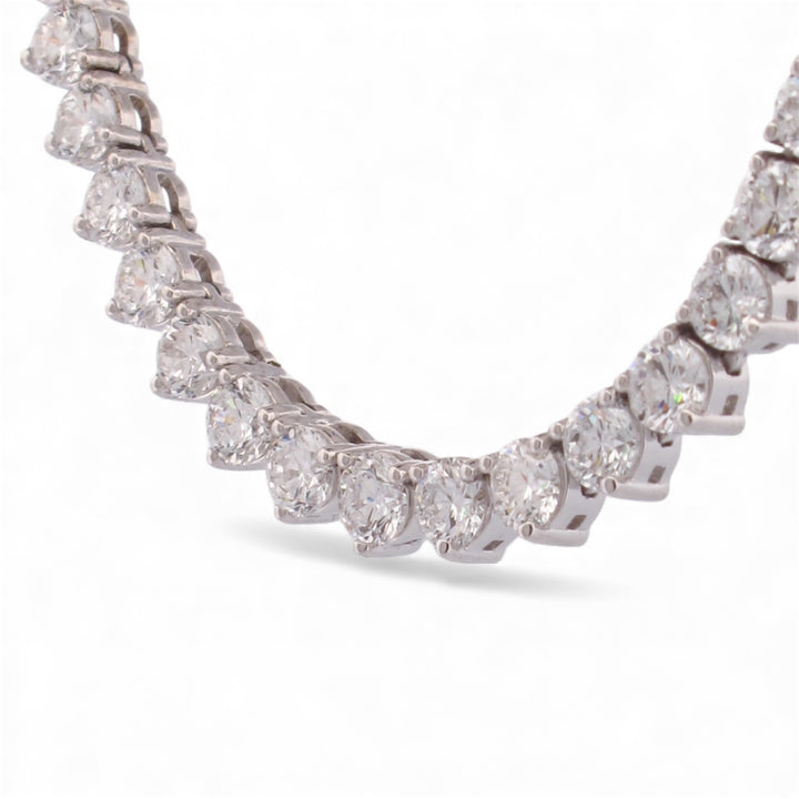 14k White Gold Diamond Lab Grown Necklace