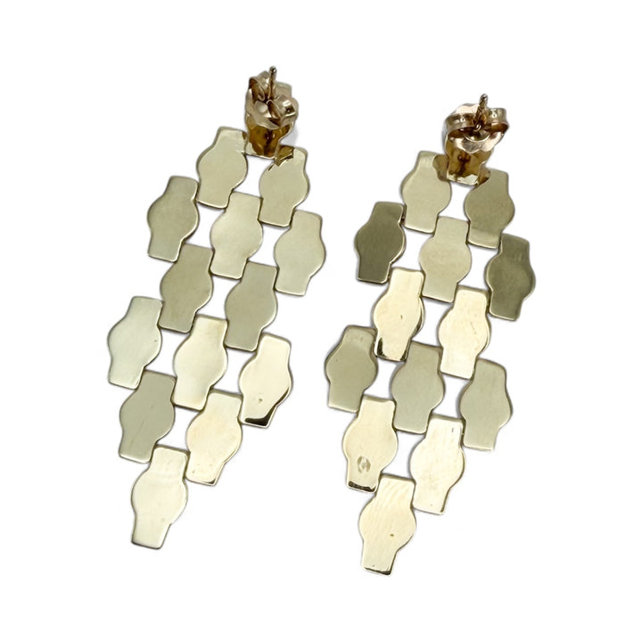 14k Yellow Gold Drop Estate Earrings