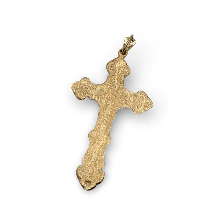 14k Yellow Gold Cross Charm
