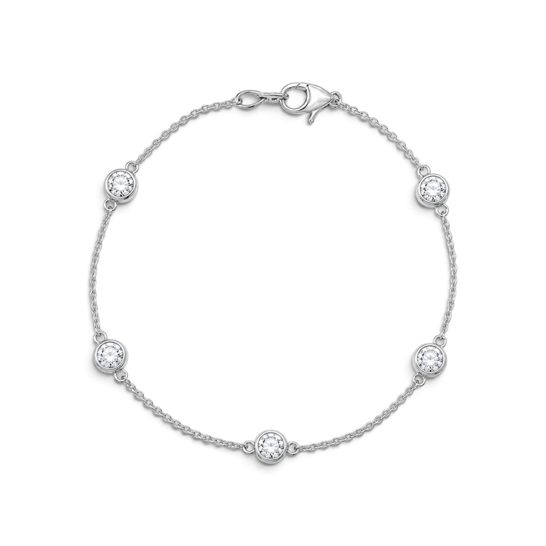 14k White Lab Grown Diamond Bracelet 1.00 cttw