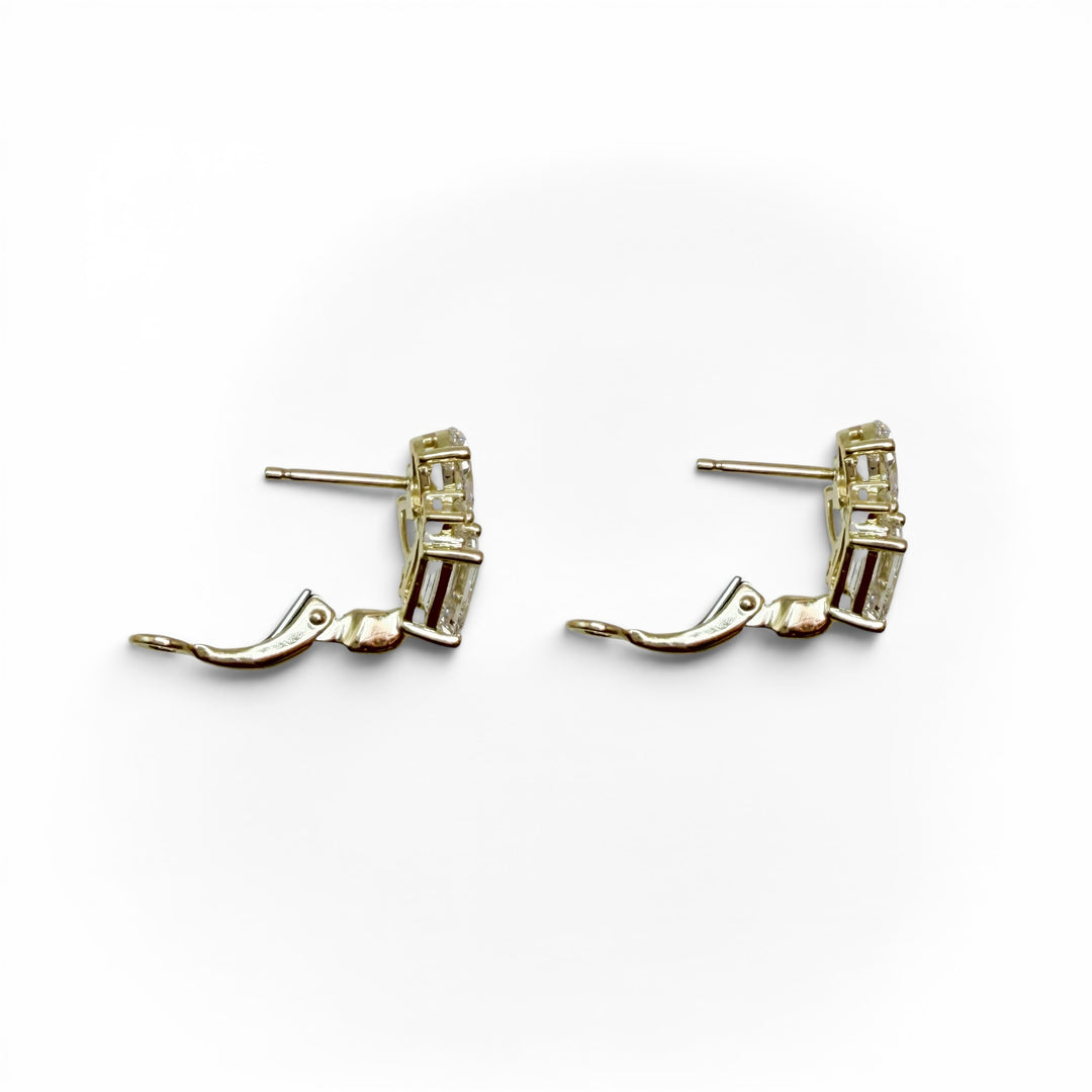 14k Yellow Gold Lab Grown Diamond Earrings 3.41 cttw